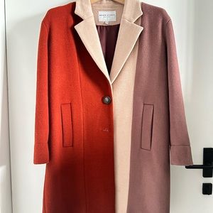 Petite Studio Wool Blend Color Block Heidi Coat XXS